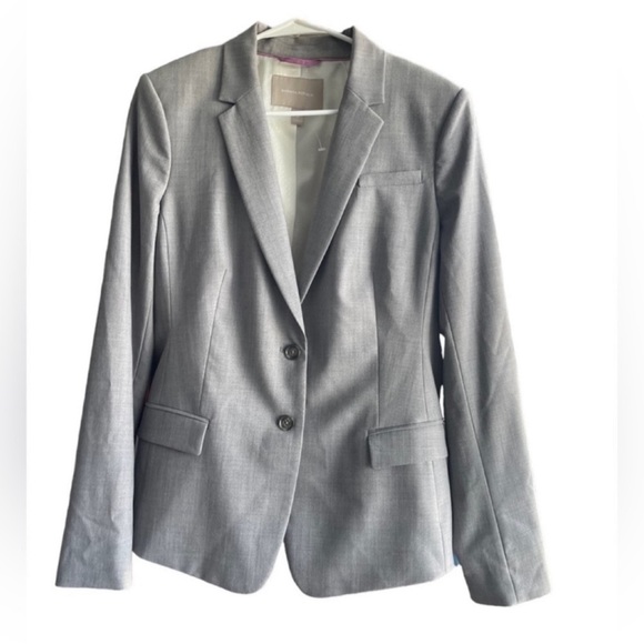 BANANA REPUBLIC Grey Wool Career Office Blazer Size 14 - Picture 8 of 8